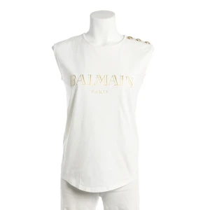 Balmain Tops (weiß, Gr. 34) Baumwolle - gebraucht,