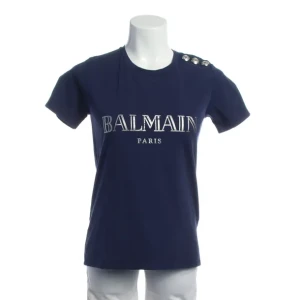 Balmain T-Shirts (blau, Gr. 34) Baumwolle - gebraucht,