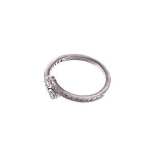 Pandora Ring (silber) 925er Sterling Silber / Zirkonia - gebraucht, mit Doppelherz-Motiv & Zirkonia-Besatz