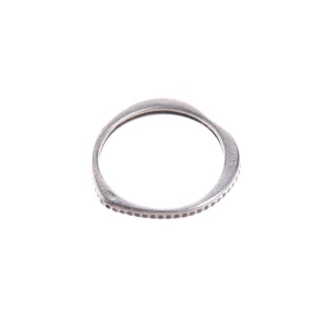 Pandora Ring (silber) 925er Sterling Silber / Zirkonia - gebraucht, mit schwarze Schmucksteine & wellenförmiges Design