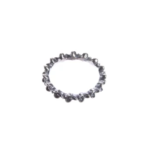 Pandora Ring (silber) 925er Sterling Silber - gebraucht, mit Umlaufendes Blumenmuster & Oxidiertes Finish für Vintage-Look
