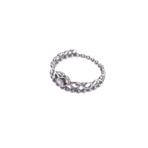 Pandora Prinzessinnen-Herzen Ringe (silber) 925er Sterling Silber - gebraucht, Ring mit Kronen-Design & Herz-Details