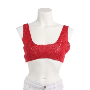 Bananhot Top XS Rot (rot, Gr. XS) Polyester - gebraucht, Damen Strickoptik, Ajour-Details