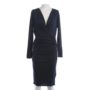 Ba&sh Kleider (navy, Gr. 36) Baumwolle - gebraucht, Jerseykleid mit Raffungen an den Seiten & Wickeloptik am Oberteil