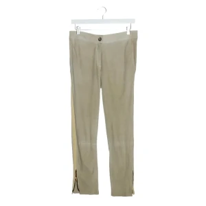 Utzon Hosen (beige, Gr. 38) Veloursleder - gebraucht, Lederhose mit Reißverschlüsse am Hosenbeinende & Seitliche Eingrifftaschen