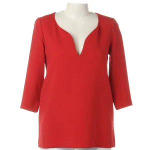 Ba&sh Blusen (rot, Gr. 34) Polyester - gebraucht, mit tiefer V-Ausschnitt & zum Durchschlüpfen