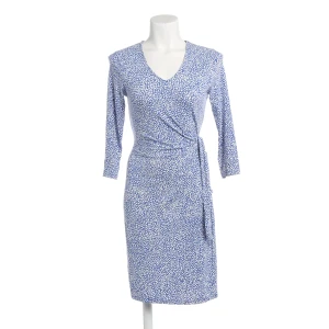 Allude Kleid M Blau (blau, Gr. M) Viskose - gebraucht, Damen Wickeloptik, Bindegürtel an der Taille