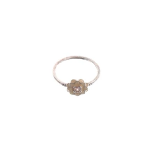 Pandora Ring (silber) 925er Sterling Silber / Emaille - gebraucht, mit Blumen-Motiv & Emaille-Verzierung