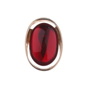 Dior Ringe (gold) Metall / Glas - gebraucht, mit roter Schmuckstein & Cabochon-Schliff
