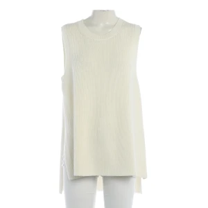 Riani Pullunder (beige, Gr. 36) Baumwolle - gebraucht, mit Rippstrick & Seitenschlitze
