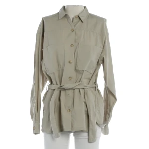 Closed Bluse (beige, Gr. S) Baumwolle - gebraucht, Damen, mit Brusttaschen & Bindegürtel
