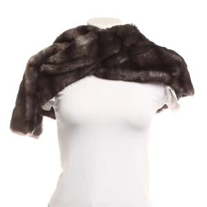 Max Mara Schals (grau) Kunstfell / Polyacryl - gebraucht, Webpelzschal mit Weiche Pelz-Optik & Innenfutter
