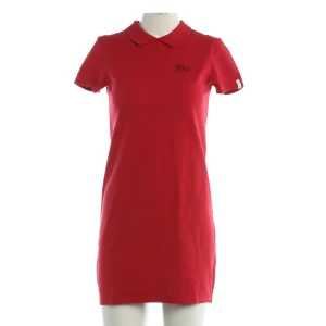 Lacoste Kleider (rot, Gr. XS) Baumwolle - gebraucht, Polokleid mit Polo-Kragen & Logo-Stickerei auf der Brust