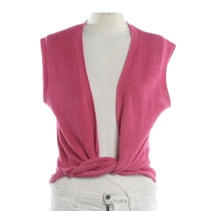 Jacquemus Pullunder (rosa, Gr. 38) Leinen - gebraucht, mit Knotendetail am Saum & Tiefer V-Ausschnitt