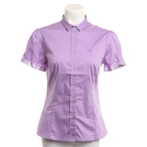 Fay Bluse (lila, Gr. L) Baumwolle / Seide - gebraucht, mit Knopfleiste vorne & Kurze Puffärmel