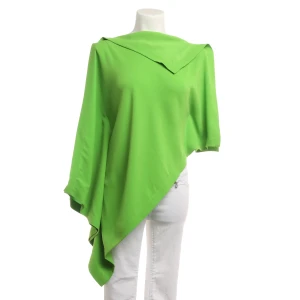 MM6 Blusen (grün, Gr. 32) Polyester - gebraucht, Tunika mit Asymmetrischer Schnitt & Fließender Fall