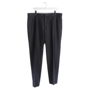 Versace Hosen (navy, Gr. 56) Wolle - gebraucht, Stoffhose mit Nadelstreifen-Muster & Bügelfalten