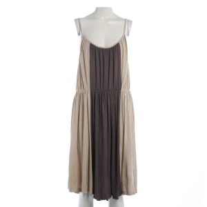 Chloé Kleider (beige, Gr. S) Viskose - gebraucht, mit Zwei-Farben-Design & Geraffter Taillenbund