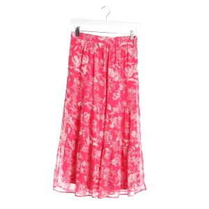 Ba&sh Röcke (rosa, Gr. 34) Polyester - gebraucht, Maxirock mit Stufen-Design & Elastischer Bund