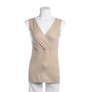 Wolford Top M Beige (beige, Gr. M) Baumwolle - gebraucht, Damen Wickeloptik, Empire-Naht