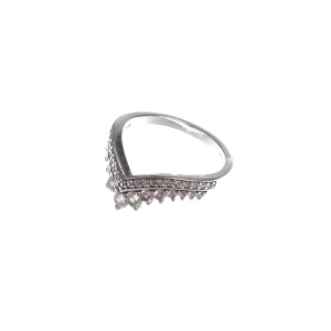 Pandora Tiara Wishbone Ringe (silber) 925er Sterling Silber / Zirkonia - gebraucht, Damen V-Form, Wishbone-Design