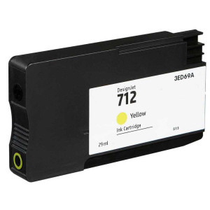 Compatible HP DesignJet T630 24-ZOLL, Cartouche d'encre pour 3ED69A - Jaune