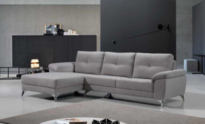 Sofá Chaise Longue LUCY Sofás Material/Cor Tecido: Tecido Queens Cor Jeans
