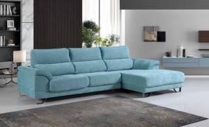 Sofá Chaise Longue Matisse Sofás Material/Cor Tecido: Tecido Queens Cor Black