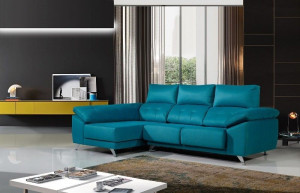 Sofá Chaise Longue BEJA Sofás Material/Cor Tecido: Tecido Queens Cor Dark Grey