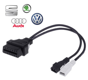 iCarsoft Adaptateur automobile VAG 2x2 broches vers OBD2
