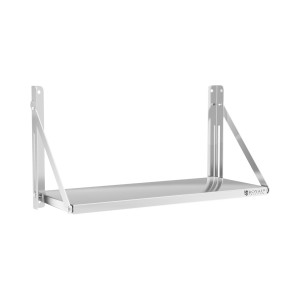Royal Catering Vägghylla - Fällbar - 80 x 30 cm - 40 kg - Rostfritt stål