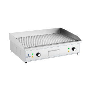 Doppel Elektro Grillplatte - 700 x 400 mm - Royal Catering - gerillt - 4400 W RCPG 51