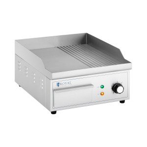 Royal Catering Elektro Grillplatte - 360 x 380 mm - Ribber + Flat - 2.000 W RCPG45-M