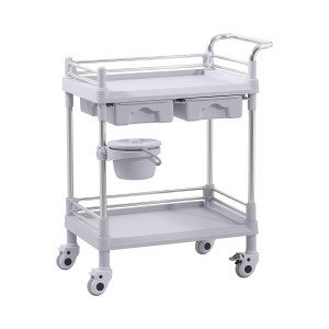 Steinberg Systems Laborwagen - 2 Ablagen je 53 x 38 x 14 cm - 2 Schubladen - 40 kg SBS-LF-116