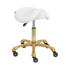 physa Sadelstol - 55 - 70 cm - 150 kg - hvit/gull 10040827