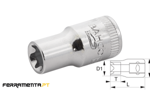 Chave de caixa 1/4" E10 Hexagonal Bahco 6700TORX-E10
