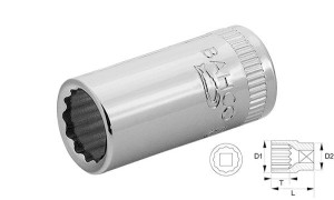 Chave de Caixa 12 Faces 1/4" Bahco A6700DZ-3/8