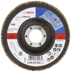 Disco De Lixa Em Lamelas 115mm Para Metal Bosch 260860365