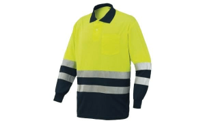 Polo de Manga Comprida Amarelo / Azul Industrial Starter 8587048  XXXL