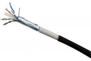 MCAD Cordon RJ45 etanche categorie 6 F/UTP noir - 2 m