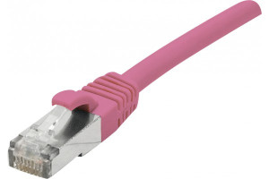 MCAD DEXLAN Cordon RJ45 categorie 6A S/FTP LSOH snagless rose - 1,5 m