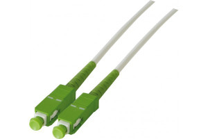 MCAD Jarretiere optique simplex monomode OS2 9/125 SC-APC/SC-APC blanc - 10 m