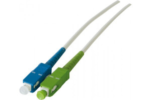 MCAD Jarretiere optique simplex monomode OS2 9/125 SC-APC/SC-UPC blanc - 15 m