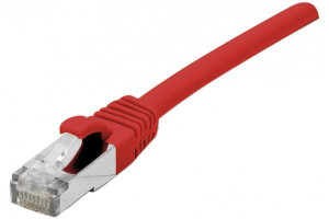 MCAD Cordon RJ45 categorie 5e F/UTP snagless rouge - 0,3 m