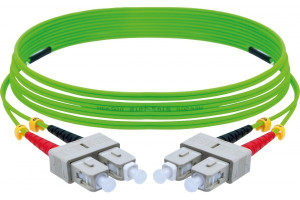 MCAD Jarretiere optique duplex HD multi OM5 50/125 SC-UPC/SC-UPC vert - 3 m