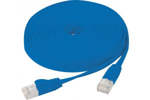 MCAD Cordon RJ45 plat categorie 6 U/FTP snagless bleu - 20 m