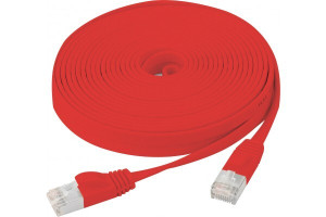 MCAD Cordon RJ45 plat categorie 6 U/FTP snagless rouge - 5 m