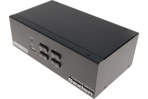 Dexlan KVM 4 PORTS DOUBLE ECRAN HDMI 4K / USB 2.0 + cables