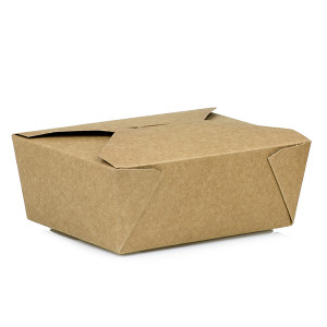 300 No.8 Kraft Takeaway Food Boxes - 1320ml (137 x 170 x 64 mm) - Kite Packaging
