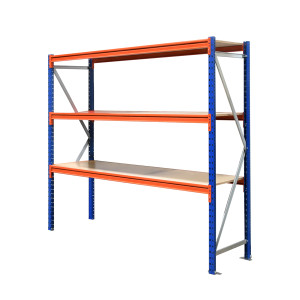 3-Tier Long Span Shelving Unit - 2000 x 1500 x 600 mm - 500 kg/Shelf Load - Kite Packaging